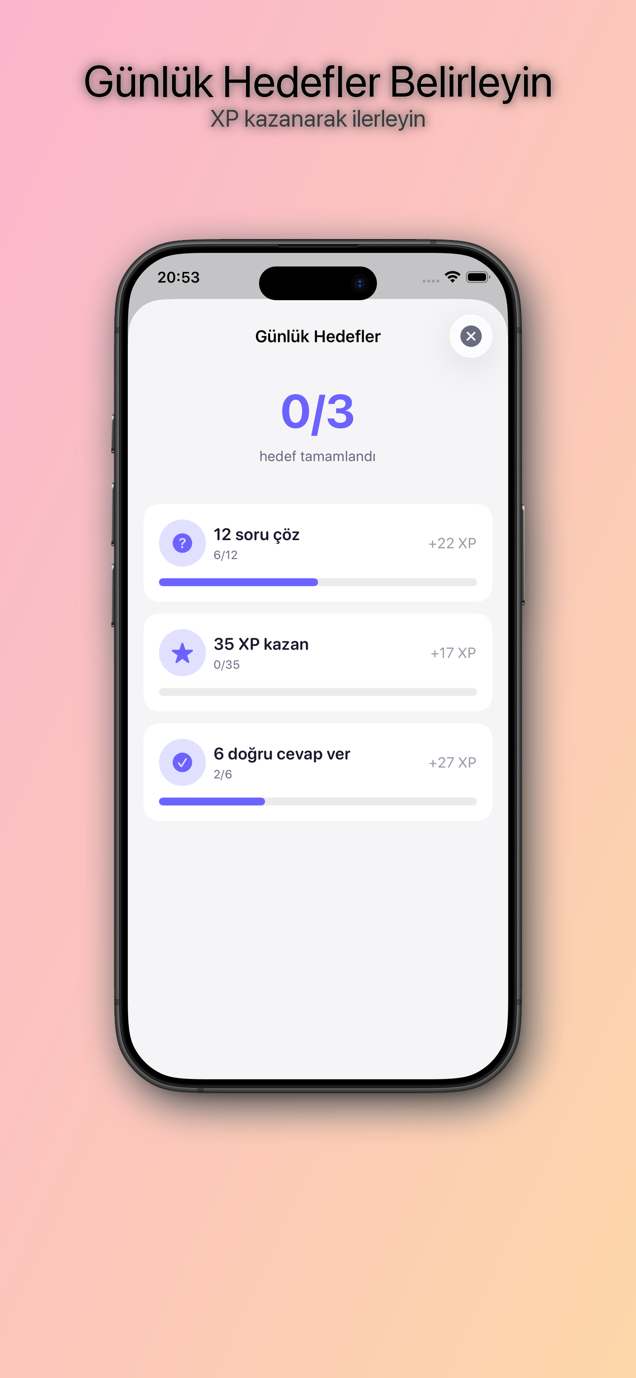 Günlük Hedefler Belirleyin